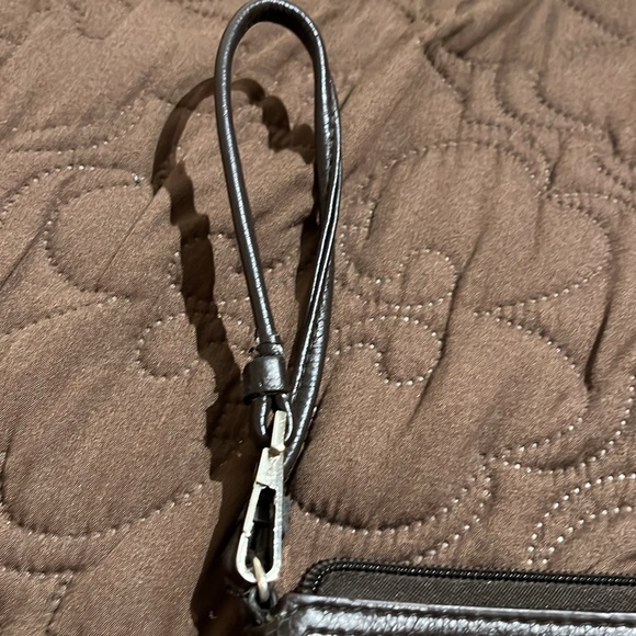 Calvin Klein women’s CK signature wristlet Clutch Wallet Brown with zipper - Picture 3 of 7